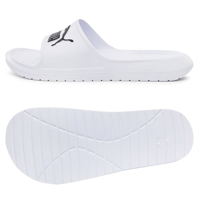 puma white flip flops